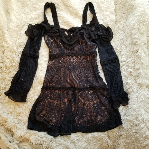 For Love And Lemons Dresses & Skirts - For Love & Lemons lace mini dress EUC